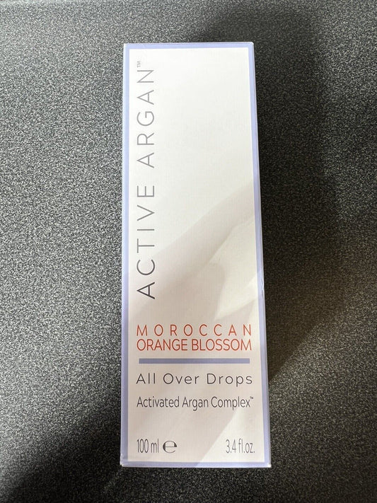 Active Argan Moroccan Orange Blossom All Over Drops. LARGE 3.4 Oz. New & Sealed