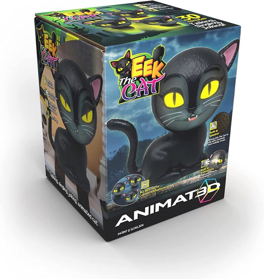 ANIMAT3D EEK The Cat Talking Animated Black Cat w/ Built in Projector & Speaker