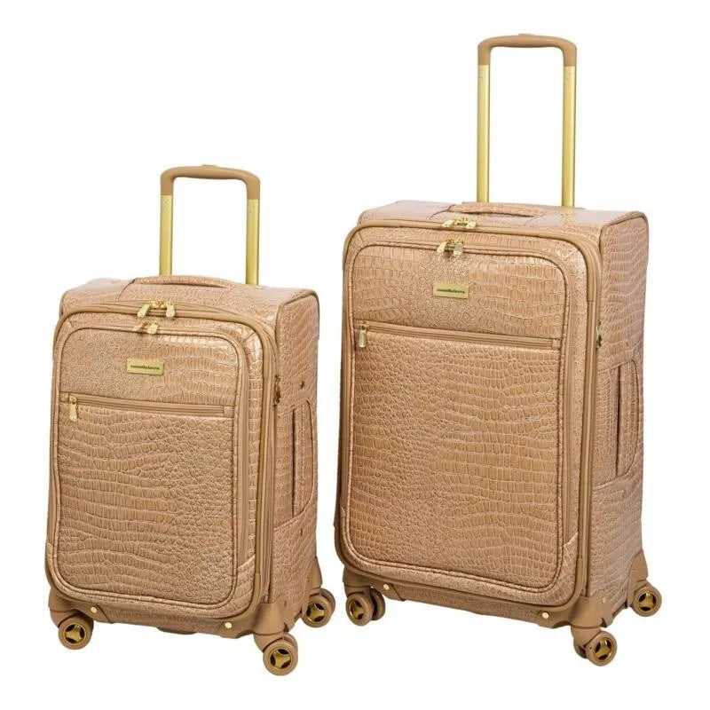 Samantha Brown 2-piece Summer Croco 22" Carry-On & 26" Spinner Set