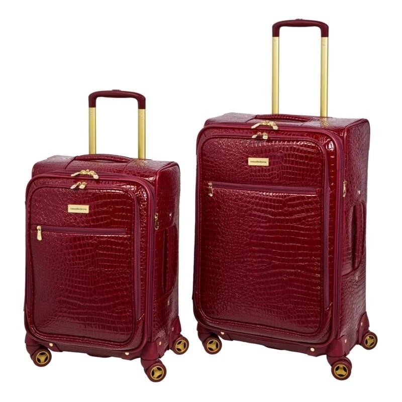 Samantha Brown 2-piece Summer Croco 22" Carry-On & 26" Spinner Set