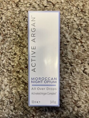 Active Argan Moroccan Night Opium All Over Drops. LARGE 3.4 Oz. New & Sealed