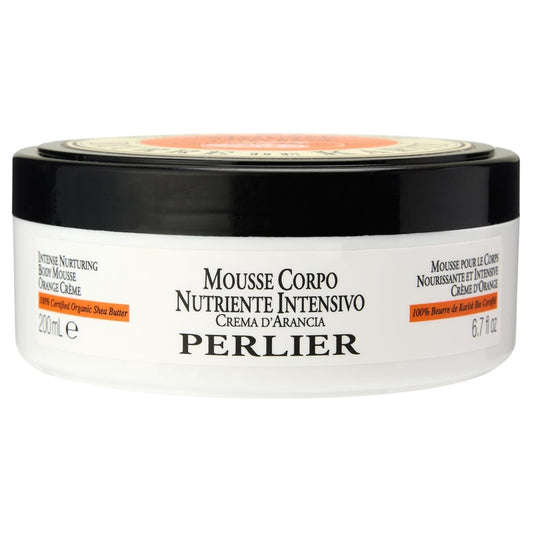 Perlier Intensive Nurturing Shea Butter Body Mousse with Orange Creme, 6.7 fl. oz.