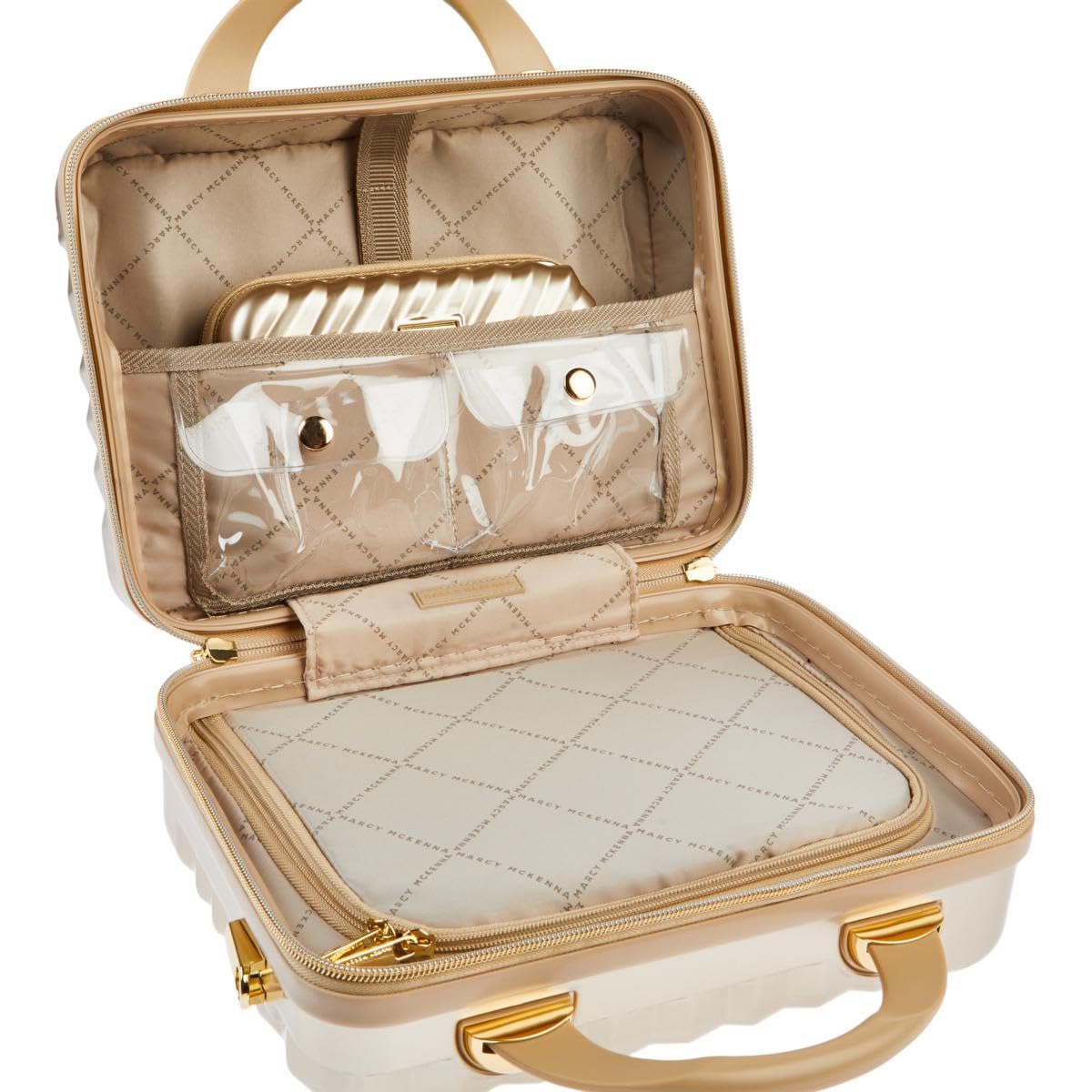 Marcy McKenna Hamptons Beauty Case Bundle - (1) Big and (1) Mini, Leopard