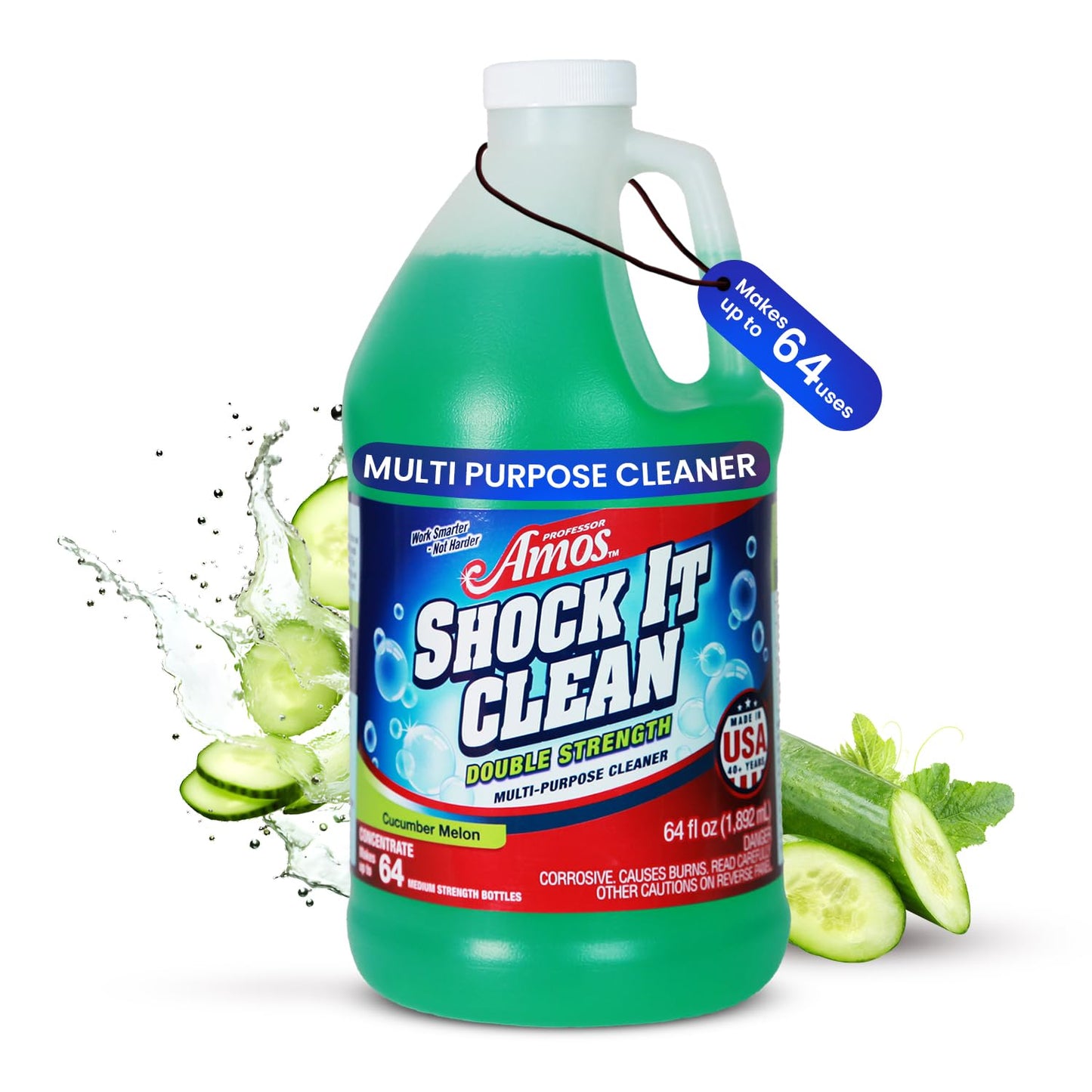 Professor Amos' Shock It Clean Extreme All Purpose Concentrate Cleaner, Make 128 Bottles 64 Oz