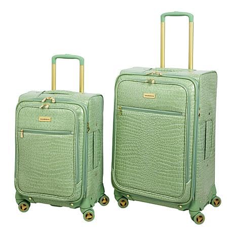 Samantha Brown 2-piece Summer Croco 22" Carry-On & 26" Spinner Set