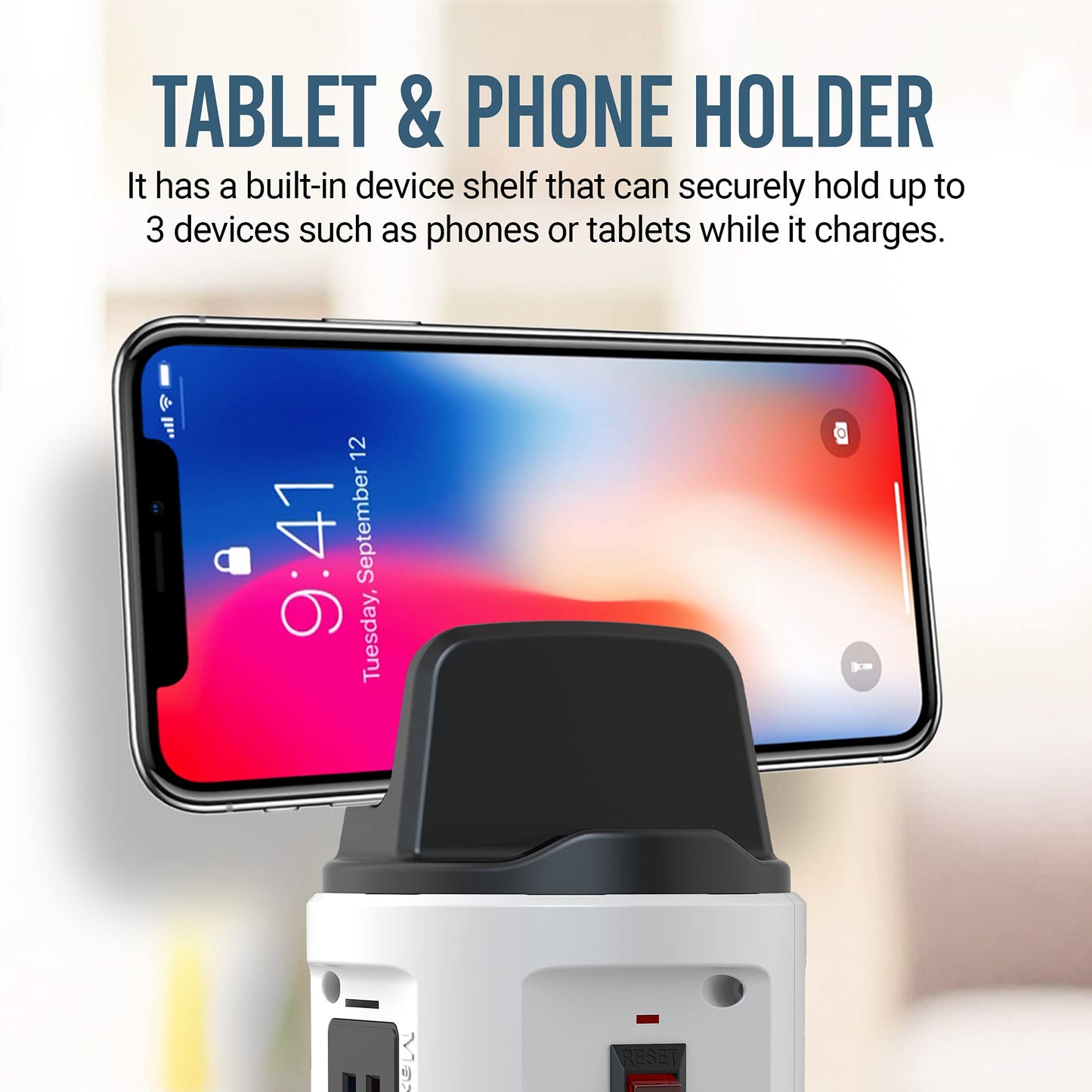Spin Power by Bell+Howell Surge Protector Electric Charging Station