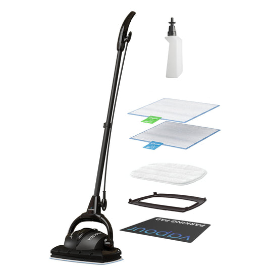 Euroflex Vapour Steam Mop - High Pressure Cleaner for Floors, 36 PSI Heavy Duty Commercial Style, Superheated Steam 266 Degrees F With Front Boost, Ultra Dry
