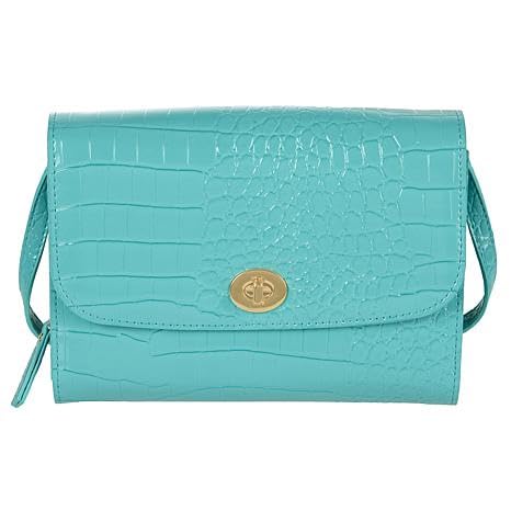 Samantha Brown To-Go Faux Croco Wallet Crossbody