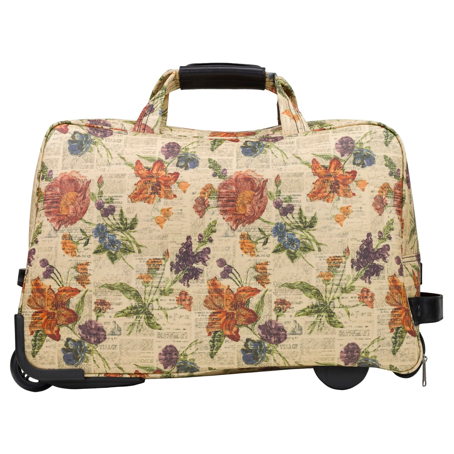 Patricia Nash Argentella Large Trolley Bag, Signature Map, Riot Rust, 22" L x 10.75" W x 13.5" H