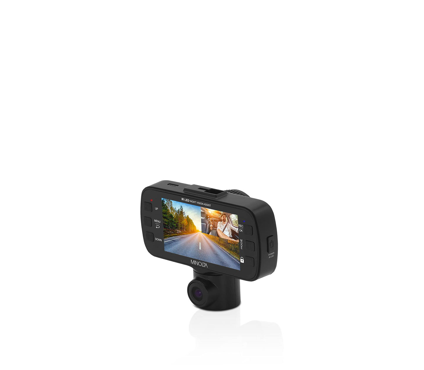 Minolta MNCD355X 2-Channel 1080p Car Camcorder w/2.7" LCD & Interior Camera