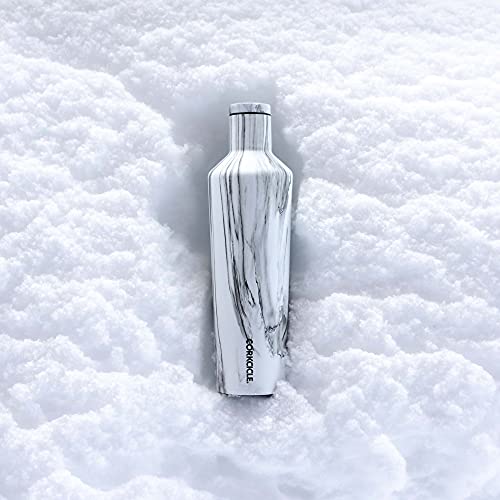 Corkcicle Snowdrift Insulated Bottle, Stainless Steel, White, 47 cl