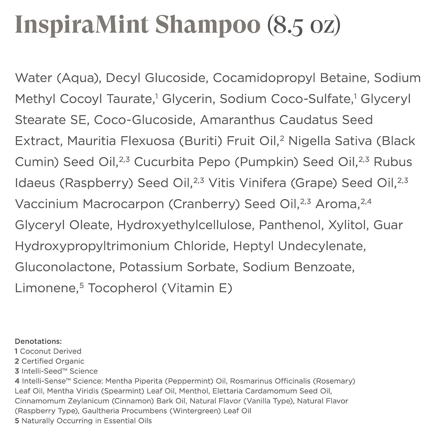 Intelligent Nutrients InspiraMint Invigorating Shampoo - Formerly Harmonic Invigorating Shampoo - Infused with Peppermint Oil & Spearmint Oil - New Look, Same Tingle (8.5 oz)