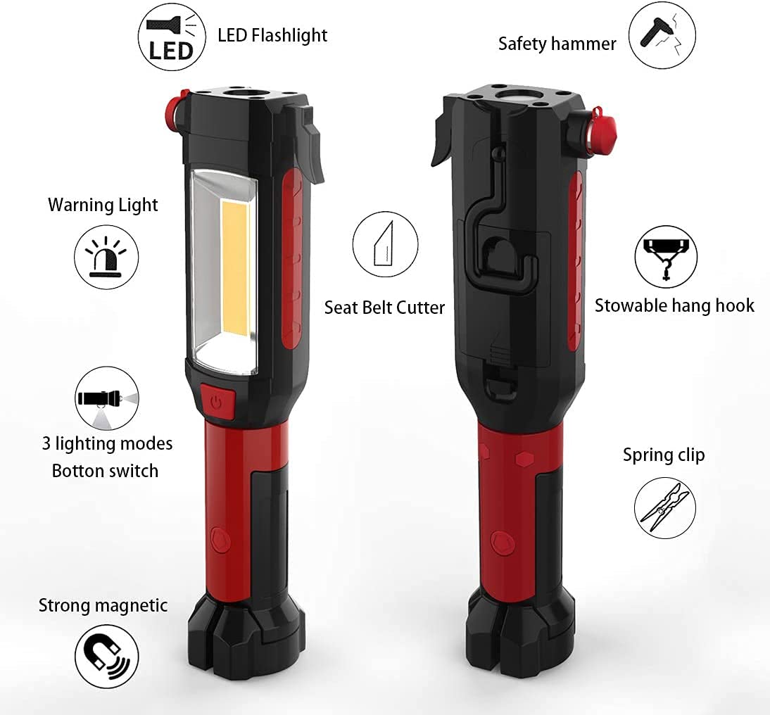Bell+Howell Torch Light & Emergency Tool 8 in 1 Worklight Flashlight-Water Shock Resistance-As Seen On TV 180 Lumen