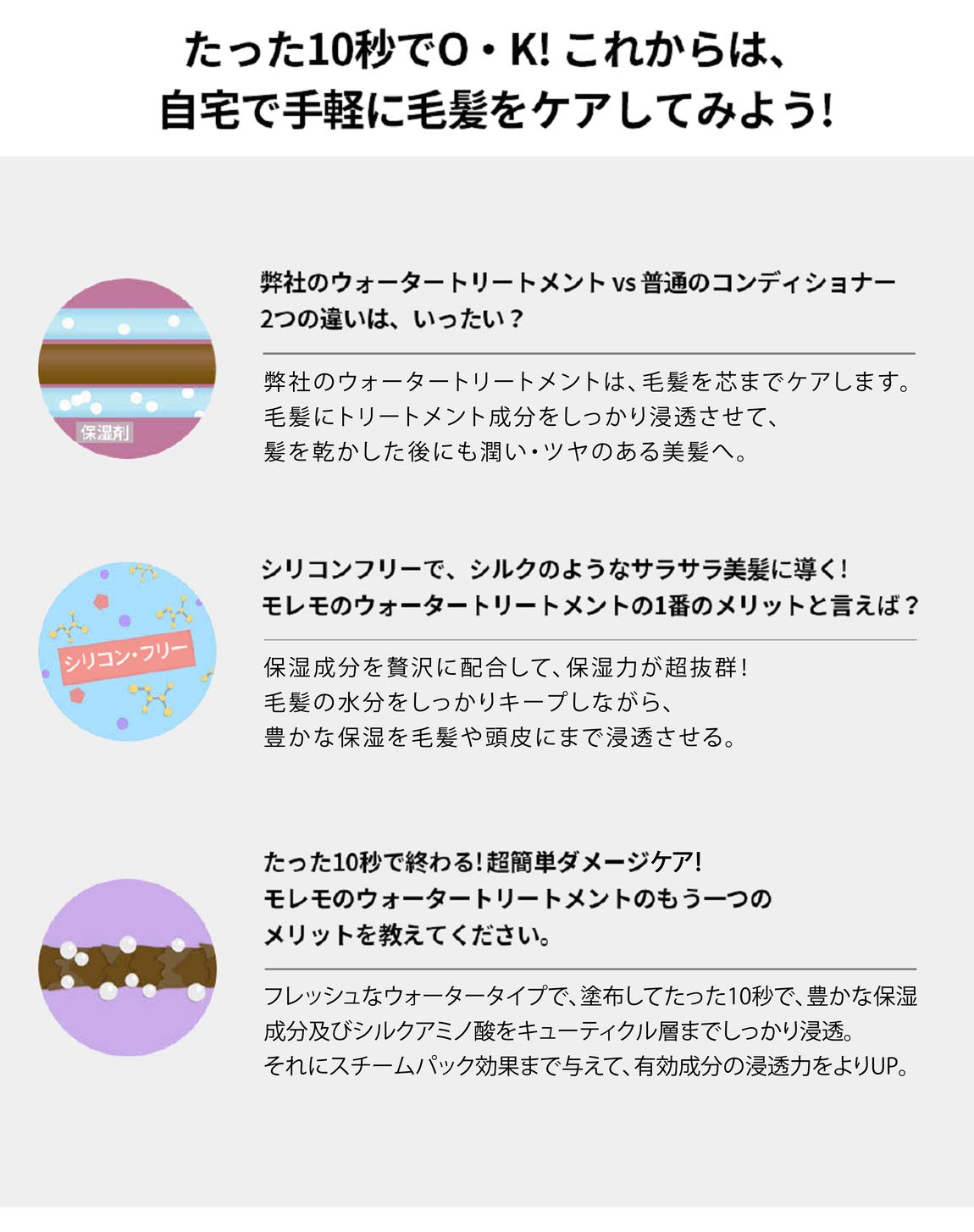 Domestic Shipping (Japanese Authorized Distributor) moremo Water Treatment Miracle 10 ([Refill] 480mL)