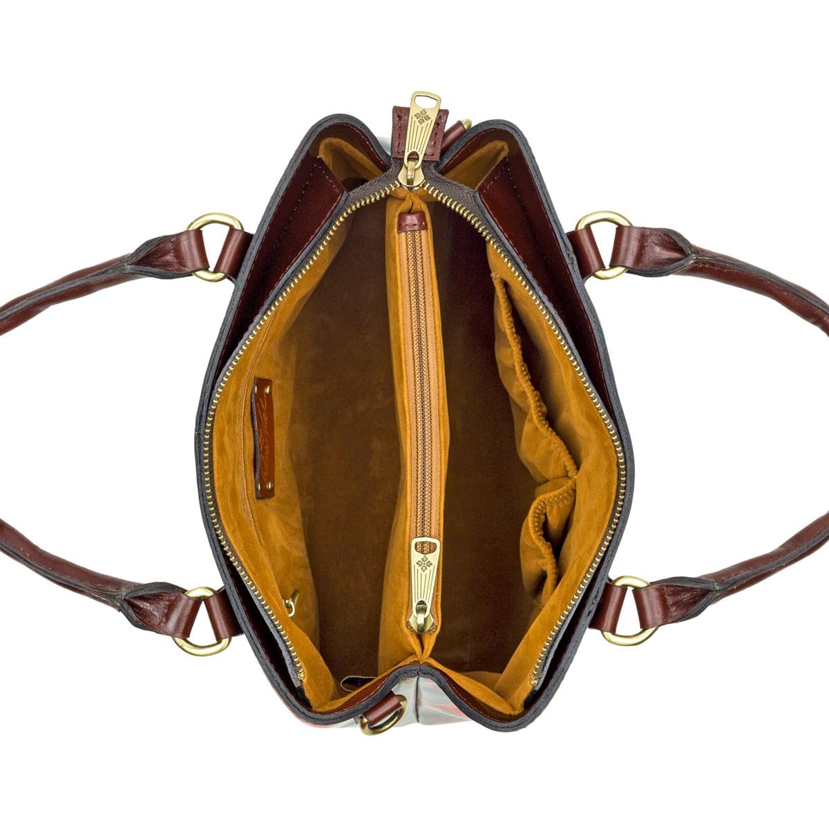 Patricia Nash Dorothy Leather Satchel with Crossbody Strap, Rich Genuine Leather, Large - Maroon