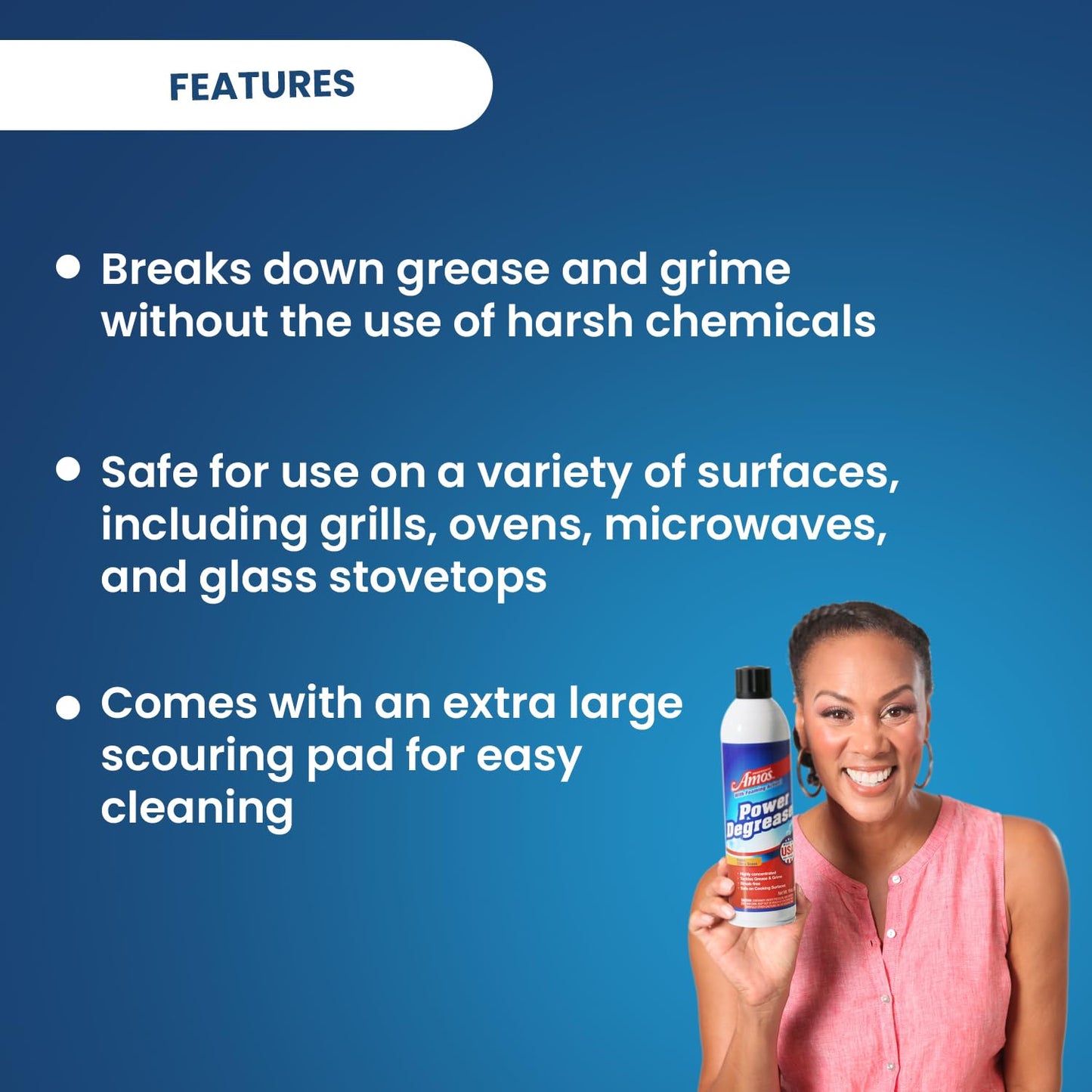 Professor Amos Grill Degreaser Removes Stubborn Grease & Grime Power Degreaser Powerful Multipurpose Cleaning Solution for Home & Commercial like Oven, Stove Cleaner Citrus Zest 19 Oz
