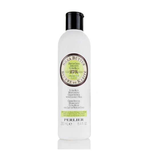 Perlier 25% Shea Butter Ultra Rich Shower Cream with Coconut Milk 8.4 Oz