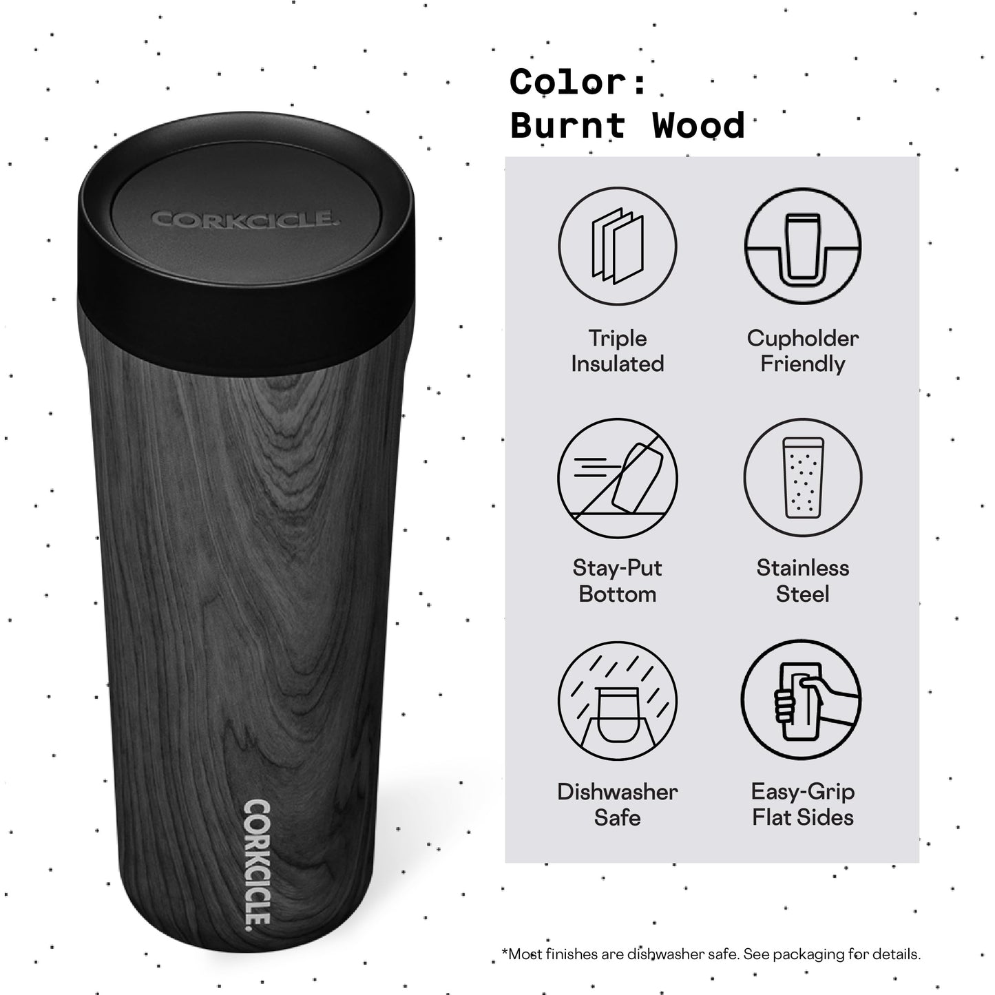 Corkcicle Commuter Cup Travel Mug with 360° Sip Lid