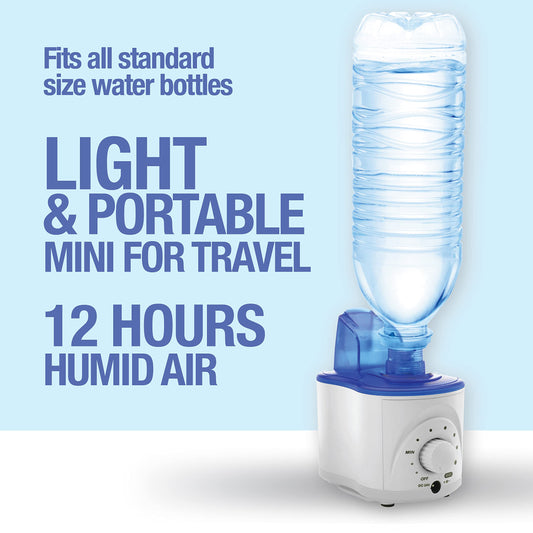 Bell+Howell Ultrasonic Personal Portable Humidifier-Cool Mist- lasts up to 12 hours per water bottle