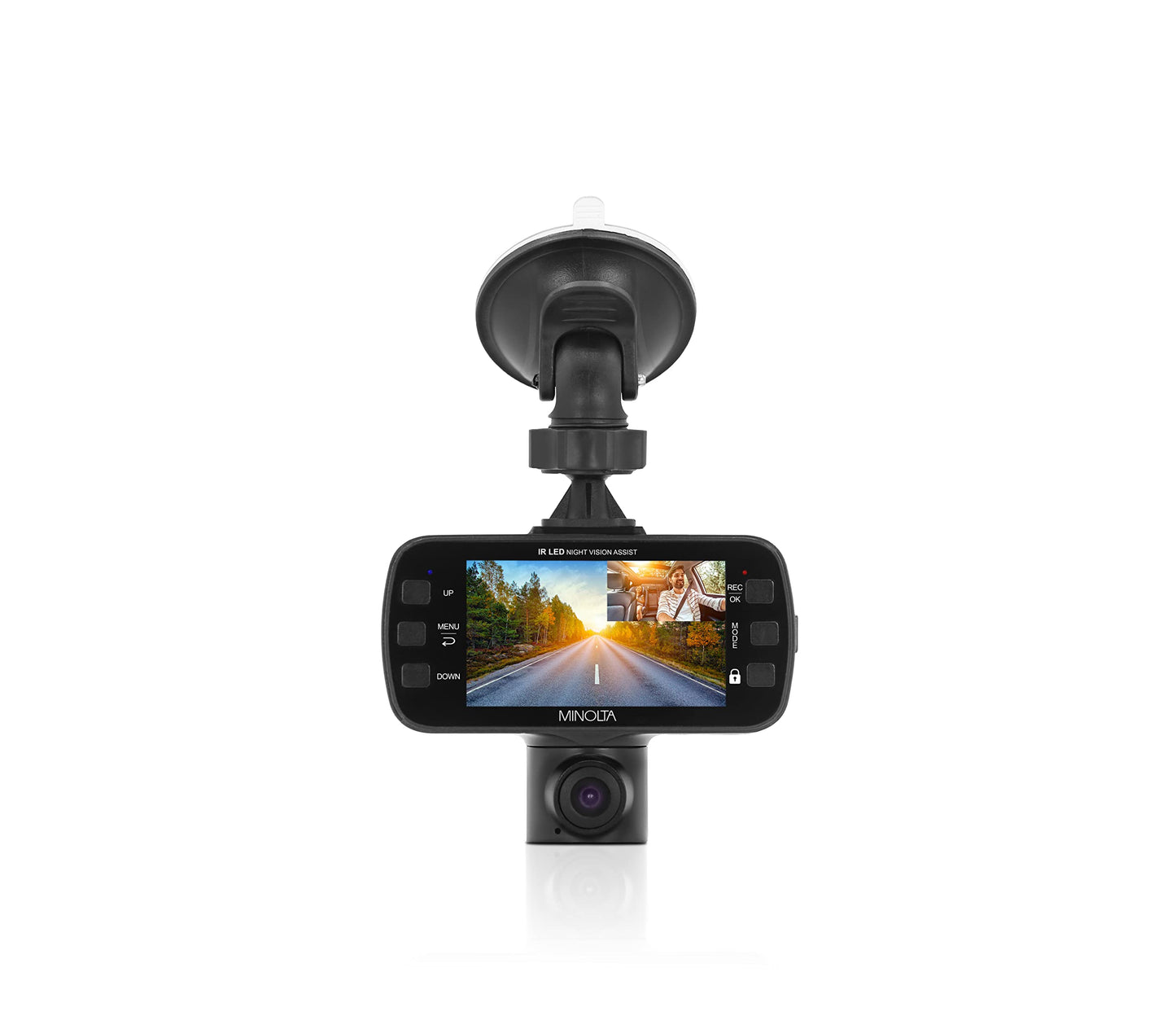 Minolta MNCD355X 2-Channel 1080p Car Camcorder w/2.7" LCD & Interior Camera