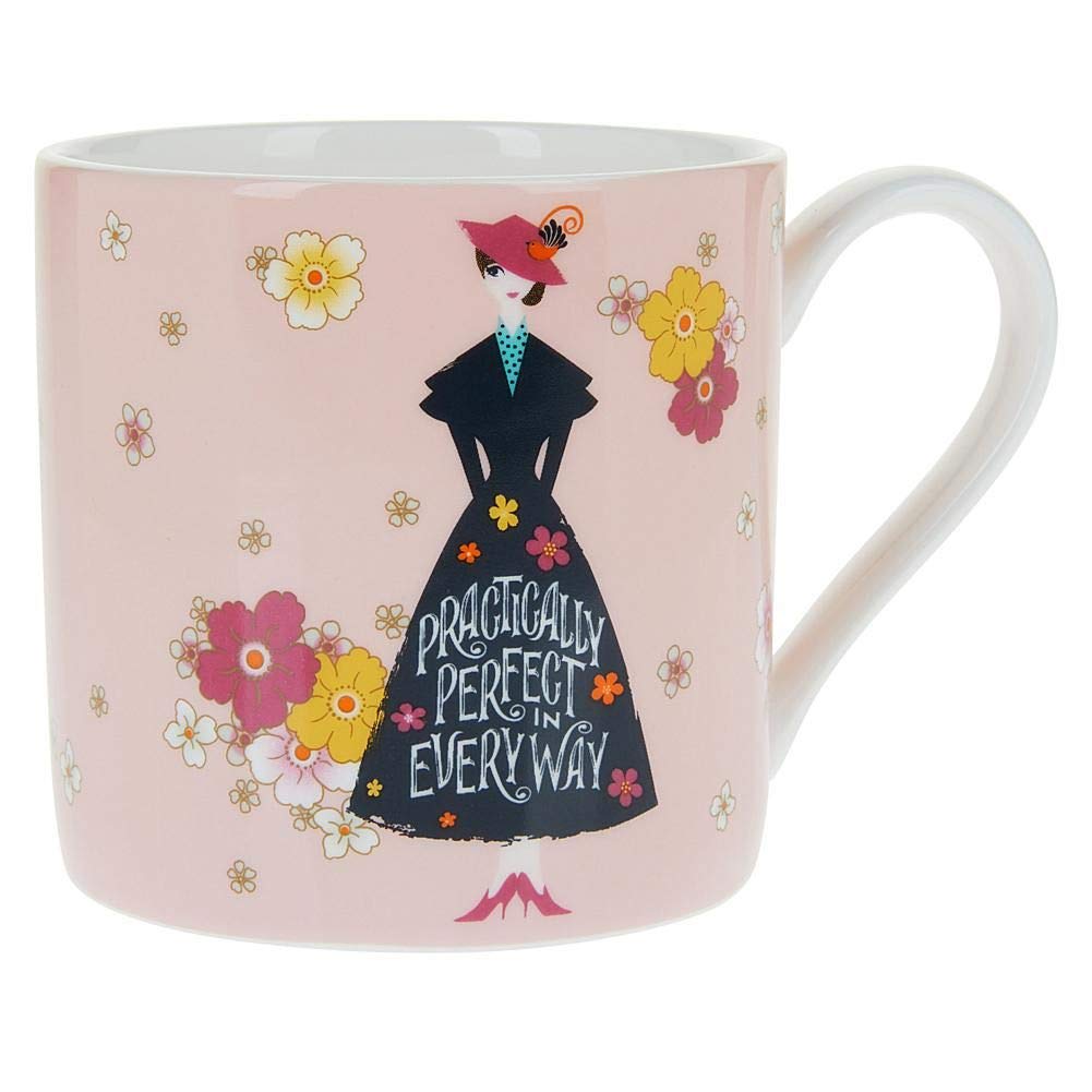 Disney Mary Poppins Returns"Practically Perfect." Fine China Mug(Pink)