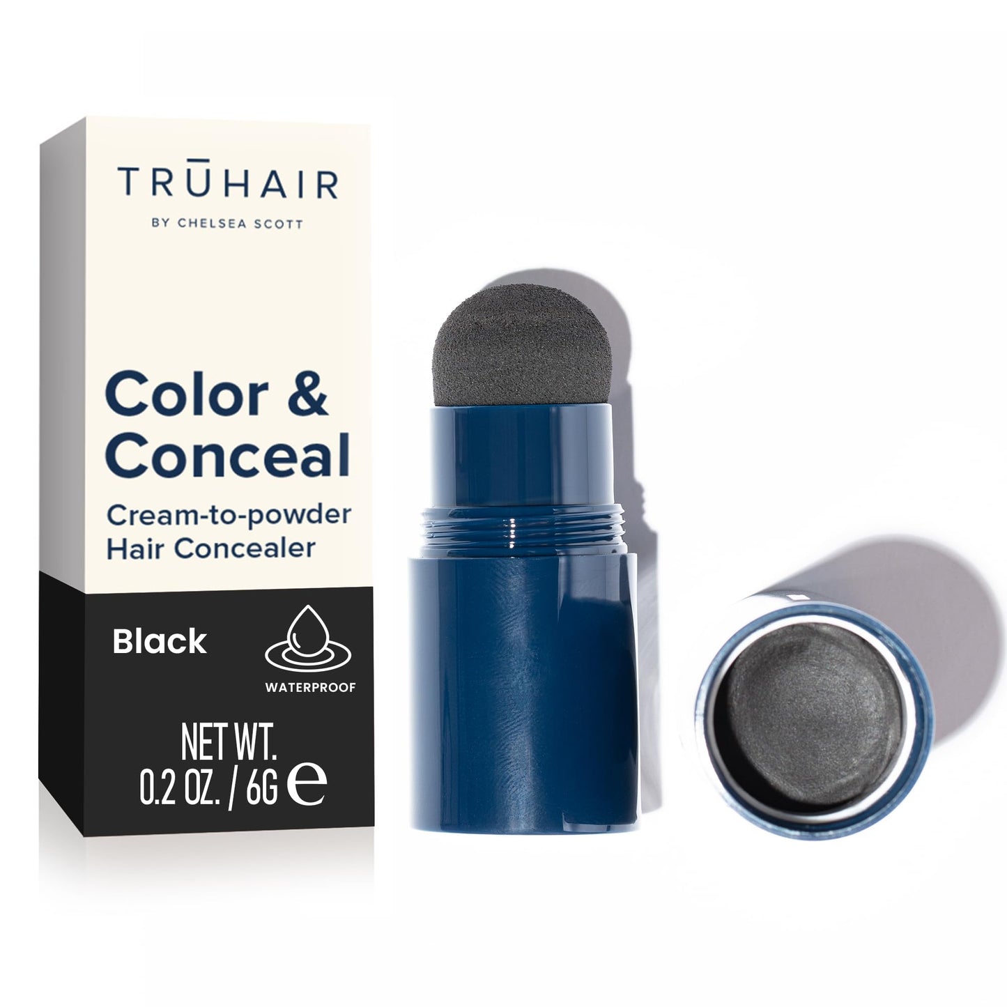 TRUHAIR Color & Conceal Waterproof Root Touch Up Hair Color Concealer - Hair Cover up for Gray Coverage and Hairline Filling - 11 Hair Colors Available