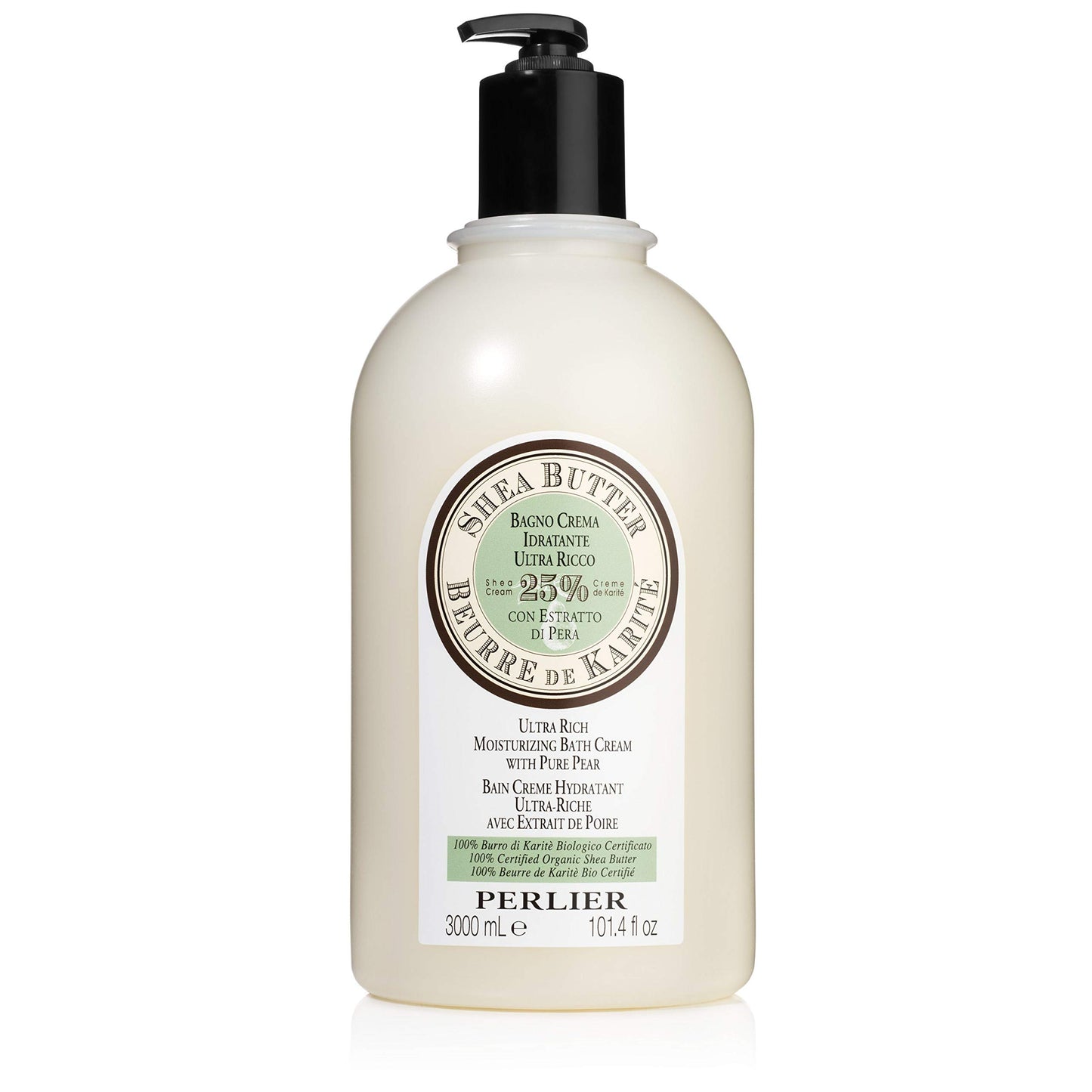 Perlier Shea Butter with Pure Bath & Shower Cream, 101.4 fl