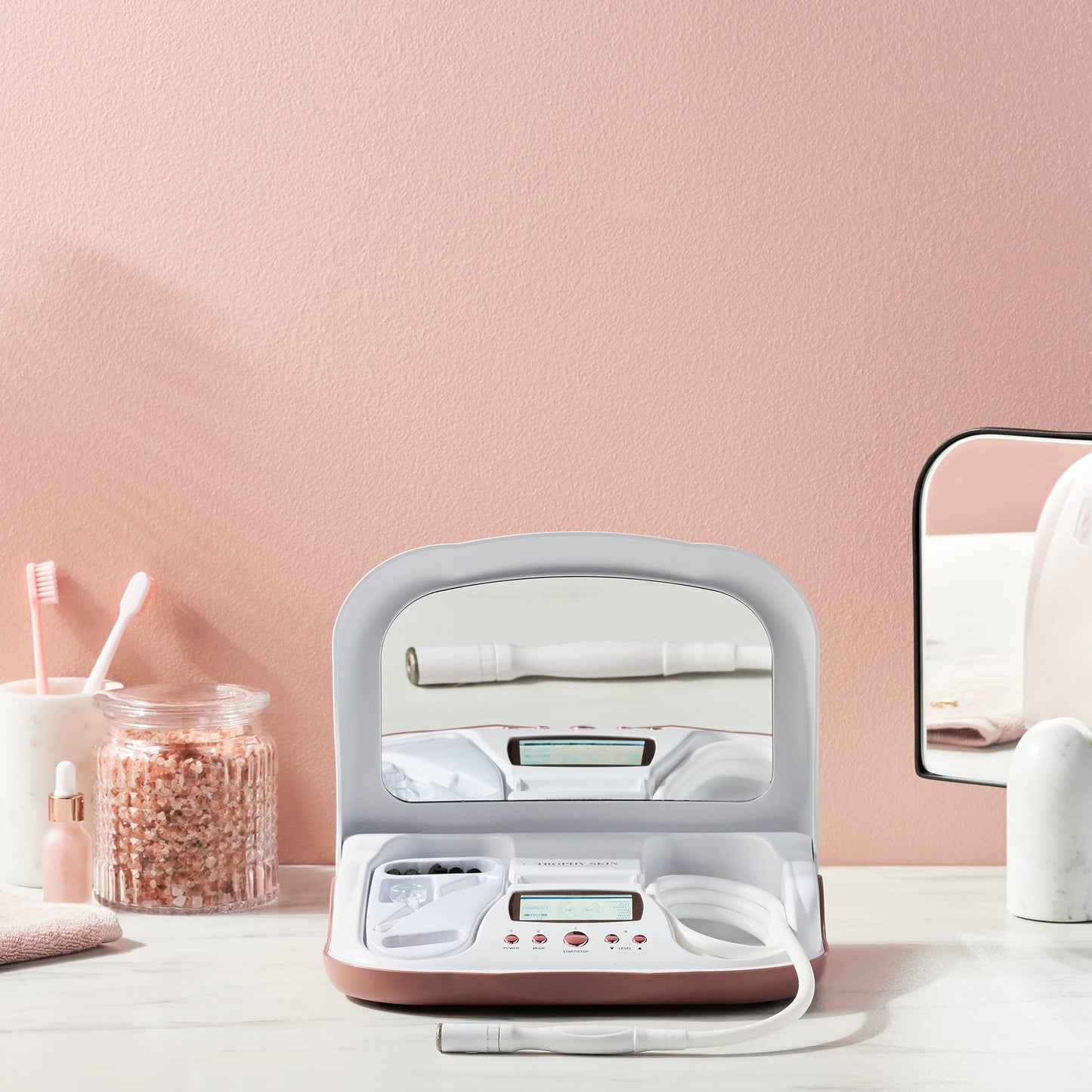 Trophy Skin MicrodermMD - At Home Microdermabrasion Kit - Anti Aging and Acne Treatment - Contains Real Diamond and Pore Extractor Tips to Rejuvenate Skin and Reduce Acne Scars