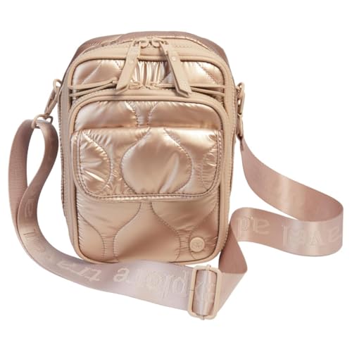 Samantha Brown To-Go Crossbody with Built-in RFID Wallet, Champagne
