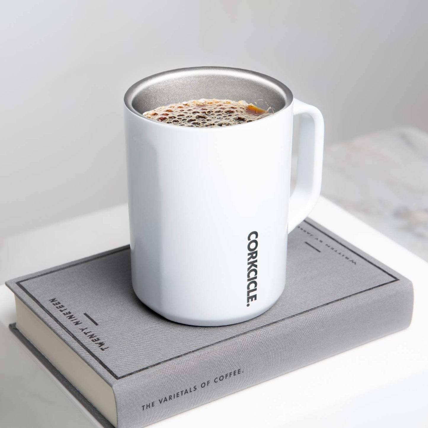 Corkcicle Origins Travel Coffee Mug - Triple Insulated Stainless Steel Cup with Handle for Tea, Hot Chocolate, Coffees, & More - Spill Proof, Reusable, BPA-Free, Dishwasher Safe - 475ml/16oz