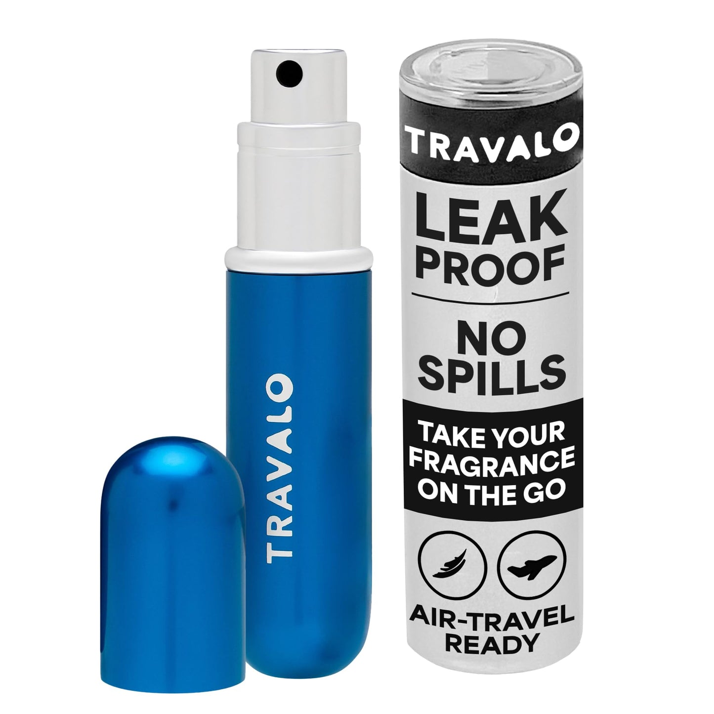 Travalo Classic HD Perfume Atomizer | Genie-S TSA Approved Travel Perfume Bottle Refillable | Reusable Airtight Easy-Fill Mini Pump Sprayer | Lightweight Elegant Design w/Volume Window
