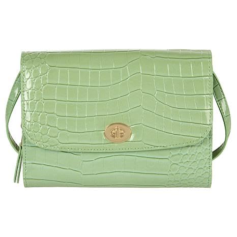 Samantha Brown To-Go Faux Croco Wallet Crossbody