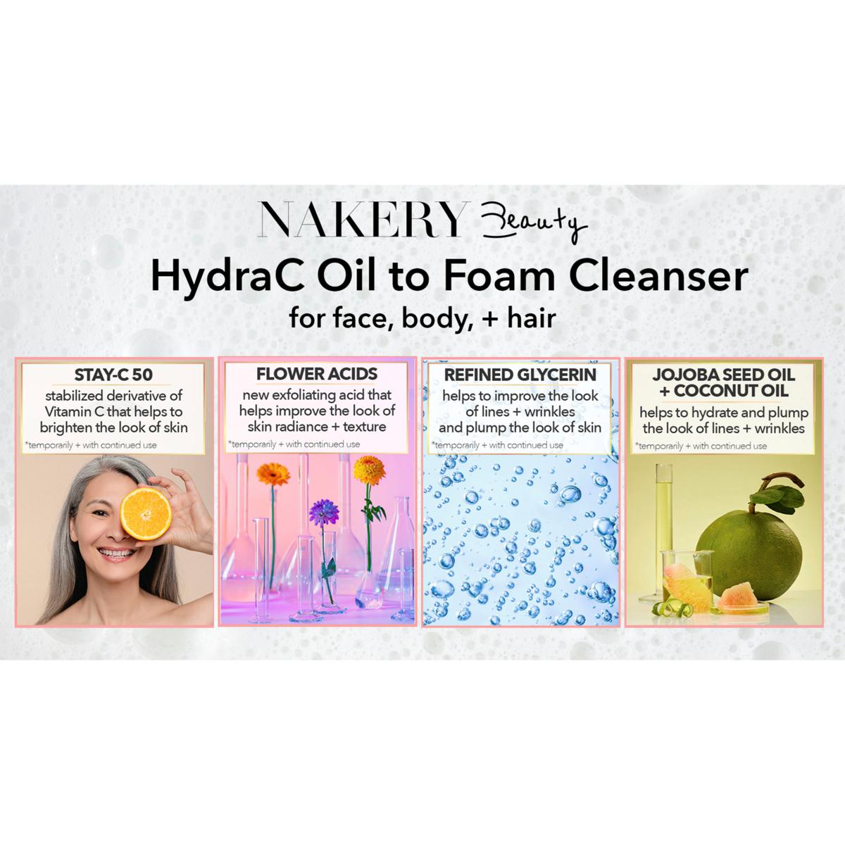 Nakery Beauty Hydra-C Oil to Foam Cleanser- Choose Your Scent-