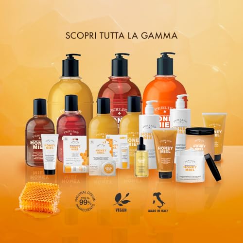 Perlier Honey Miel Doccia Crema Elisir di Miele Biologico 100% Italiano, Shower Gel Honey Elixir 250 ml, 8.4 Fl Oz made in Italy [italian import]