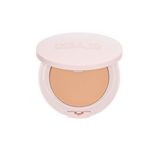 Doll 10 T.C.E. Super Coverage Serum Powder Foundation - Lightweight Buildable Full Coverage Hydrating Anti-Aging Face Makeup (Light Medium)