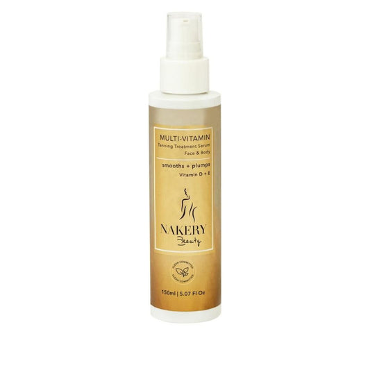 Nakery Beauty Multi-Vitamin Tanning Serum for Face & Body - 5.07oz. - New Sealed