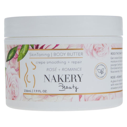 Nakery Beauty Dry Skin Toning Hydration Body Butter 7.9 Fl oz. Rosé & Romance