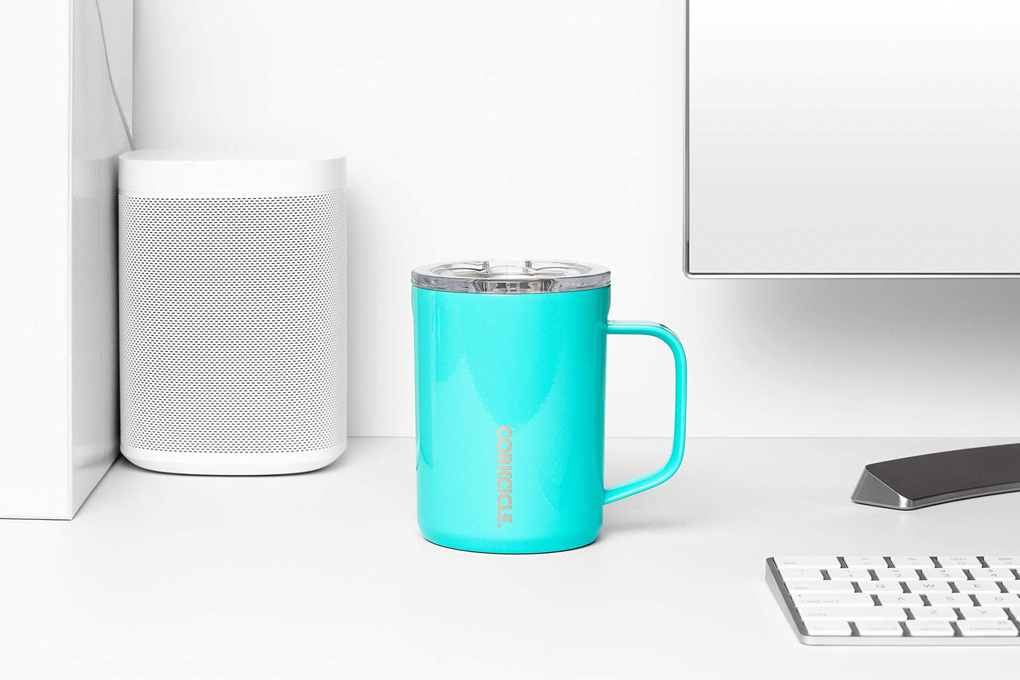 Corkcicle Origins Travel Coffee Mug - Triple Insulated Stainless Steel Cup with Handle for Tea, Hot Chocolate, Coffees, & More - Spill Proof, Reusable, BPA-Free, Dishwasher Safe - 475ml/16oz