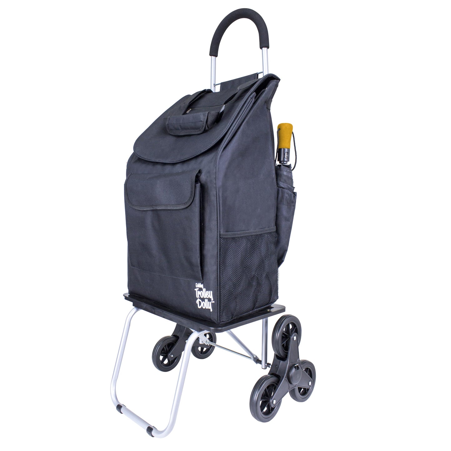 dbest products Stair Climber Bigger Trolley Dolly, Grocery Shopping Foldable Cart Condo Apartment