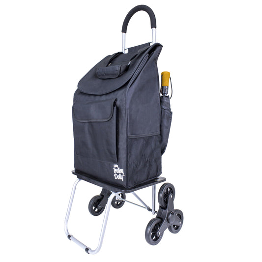 dbest products Stair Climber Bigger Trolley Dolly, Grocery Shopping Foldable Cart Condo Apartment