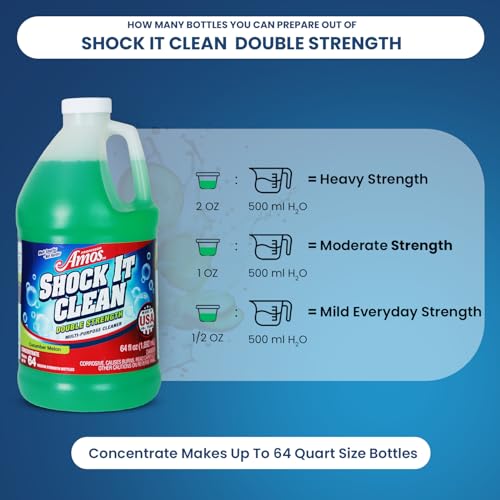 Professor Amos' Shock It Clean Extreme All Purpose Concentrate Cleaner, Make 128 Bottles 64 Oz