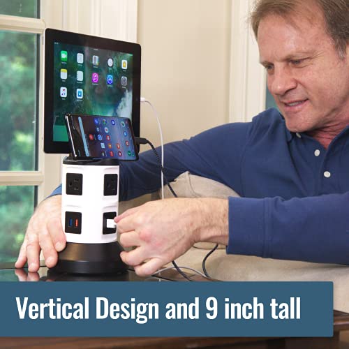 Spin Power by Bell+Howell Surge Protector Electric Charging Station