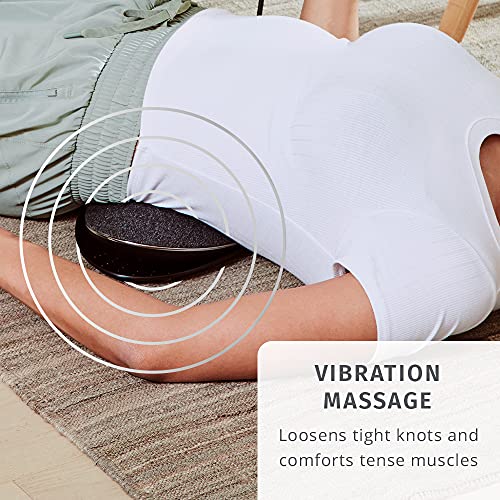 Homedics Lumbar Lift Back Stretcher with Vibration Massage and Soothing Heat, Air Lift Technology, Adjustable Intensity, 2 Auto Programs, Compact and Portable, Increases Flexibility, Relieves Pain