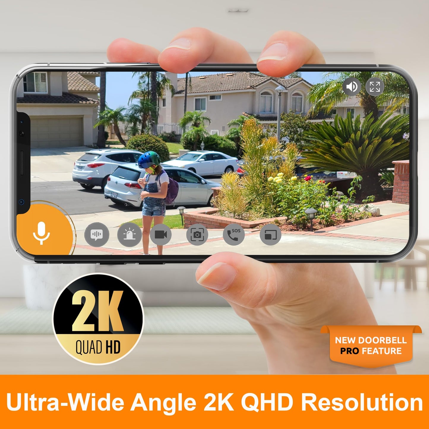 TOUCAN Wireless Waterproof Night Vision 180 Degree Full HD Video Doorbell, Compatible with Alexa