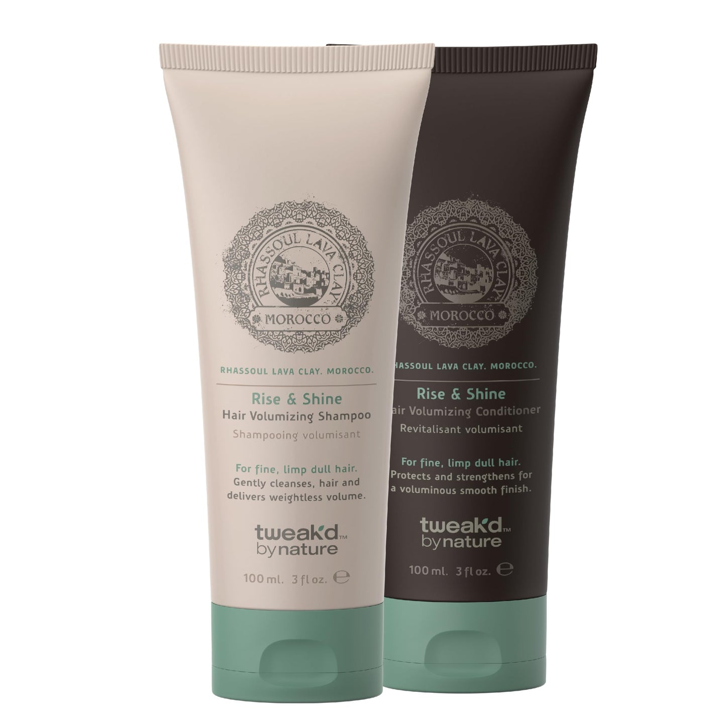 Tweak’d by Nature - Rise & Shine Volumizing and Thickening Shampoo and Conditioner Set for Fine Hair, Hydrating Hair Care for Soft, Tangle-Free Finish, Cruelty Free