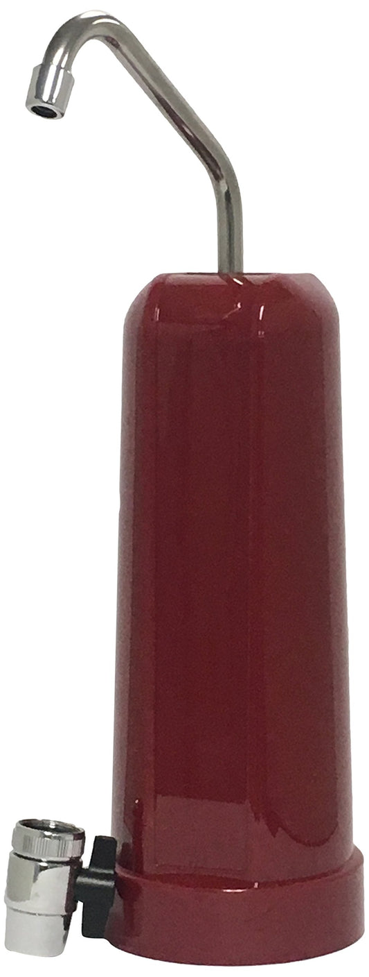F5 40,000-Gallon Countertop Water Filter, Red Finish
