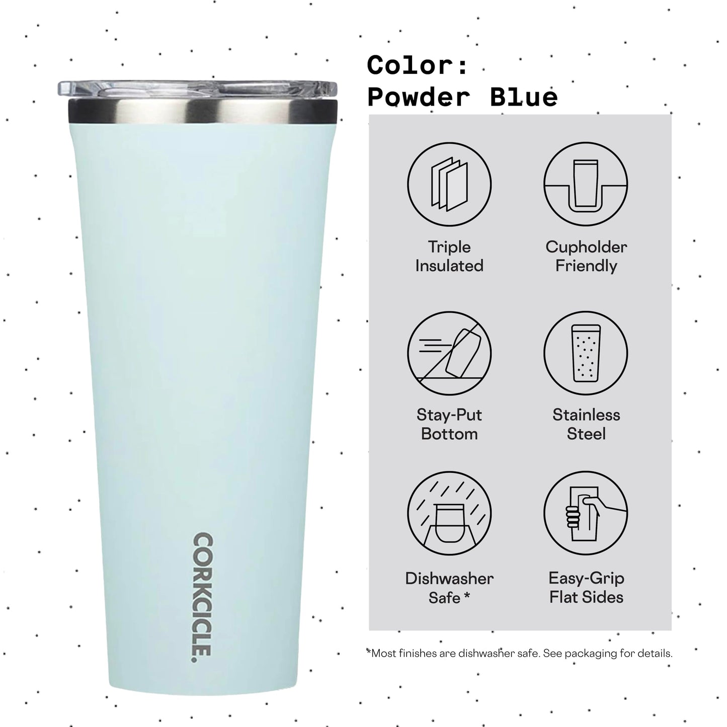 Corkcicle Tumbler Insulated Stainless Steel Bottle/Thermos, 16 oz, Brushed Copper
