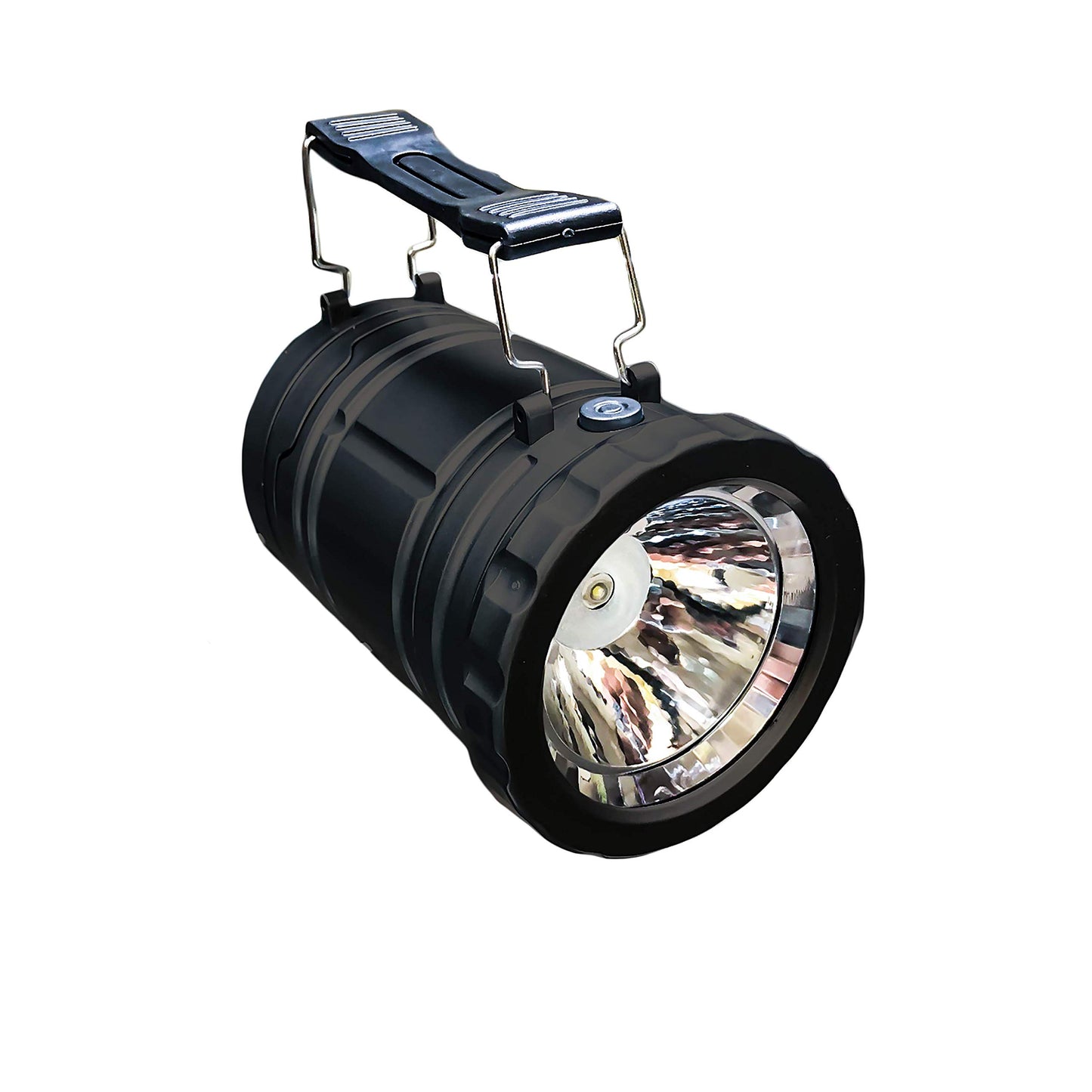 Slide-N-Glo 3-IN-1 Collapsible LED Lamp, Flashlight and Realistic Flickering Flame Effect Lantern - For Indoor Use To Outdoor Camping - Survival Kit for Emergency (Hurricane) (Black)