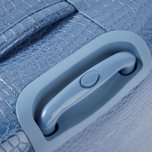 Samantha Brown 30" Exp Spinner luggage - Durable croco-embossed PVC - Bravo Blue -