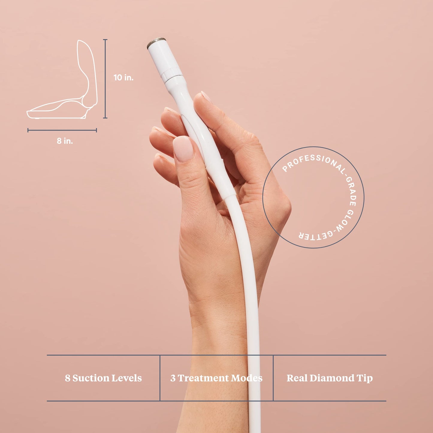 Trophy Skin MicrodermMD - At Home Microdermabrasion Kit - Anti Aging and Acne Treatment - Contains Real Diamond and Pore Extractor Tips to Rejuvenate Skin and Reduce Acne Scars